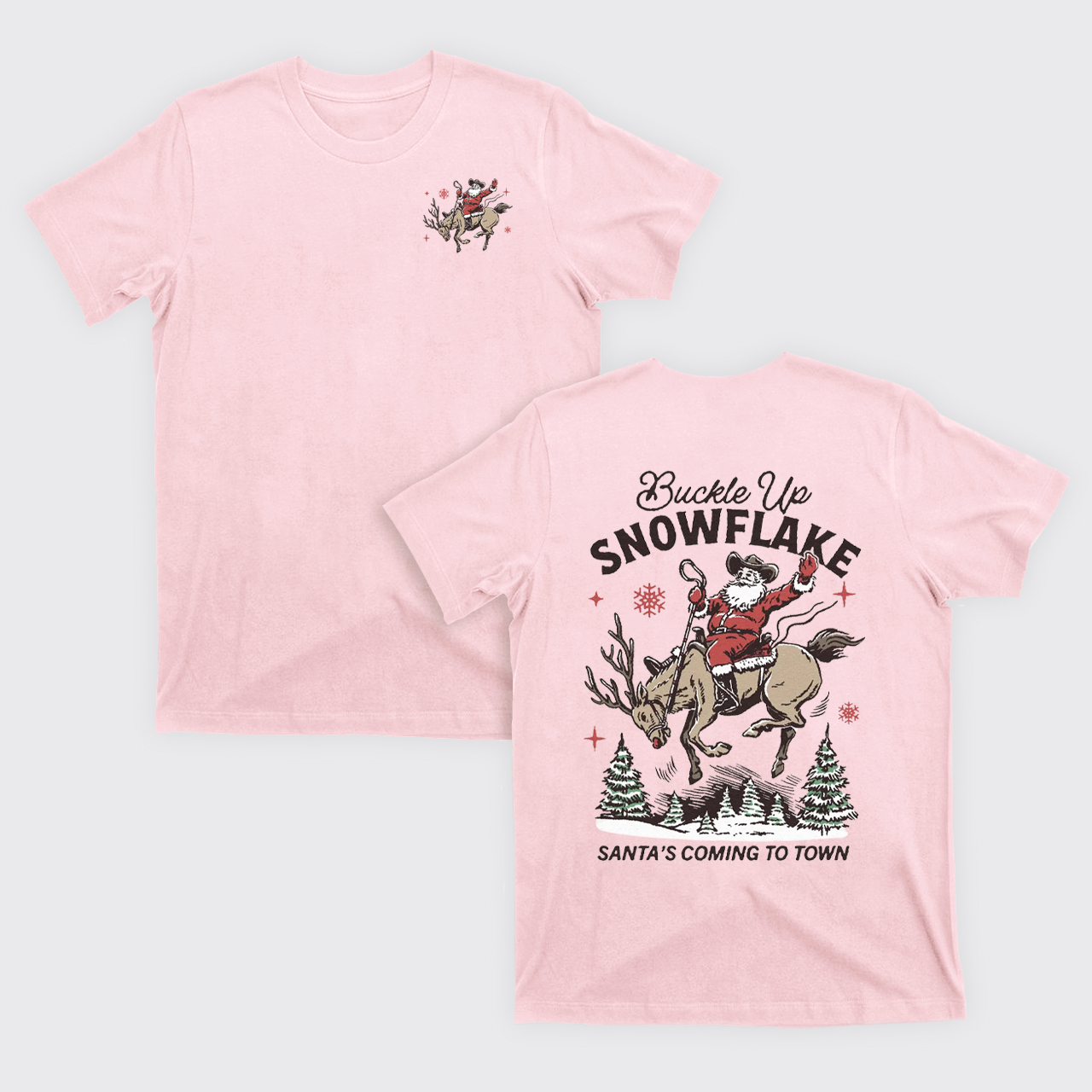 Retro Christmas Cowboy Santa T-Shirts