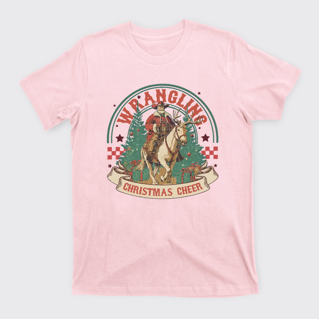 Wrangling Christmas Cheer Cowboy Santa T-Shirts