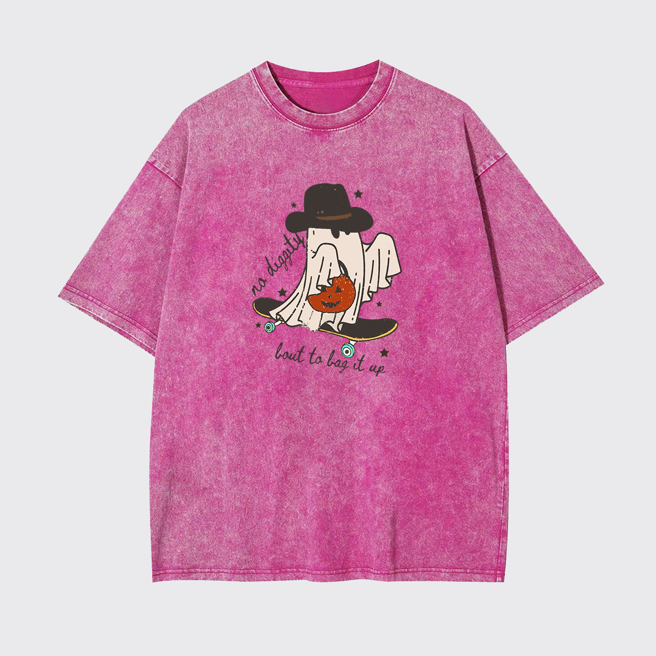 No Diggity Bout To Bag It Up Halloween Ghost Garment-dye Tees