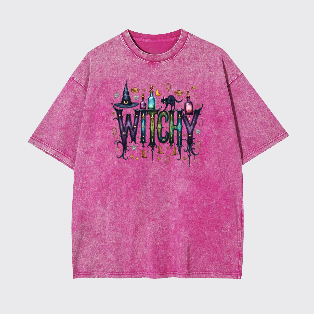 Whimsical Witchy Western Halloween Garment-dye Tees
