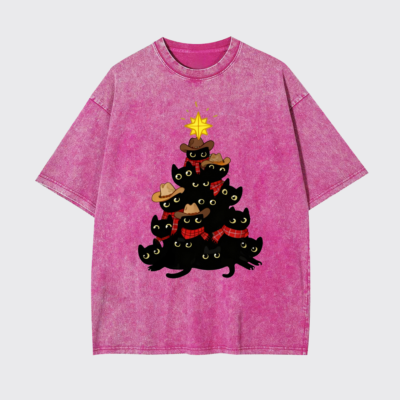 Meowy Christmas Garment-dye Tees