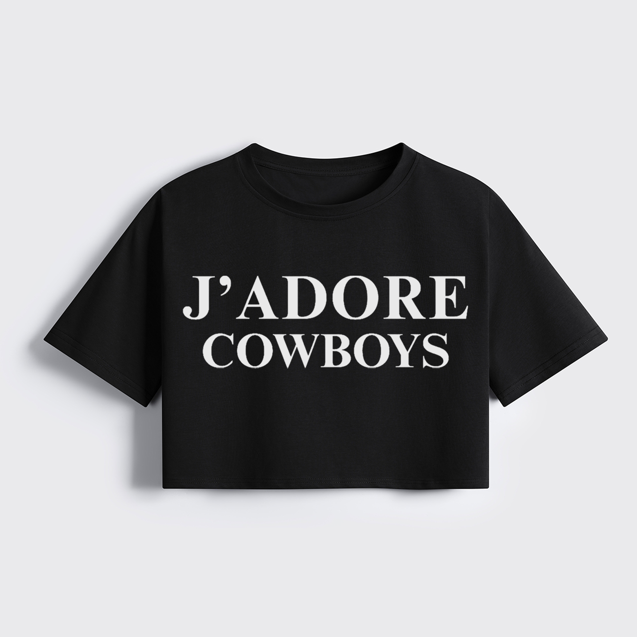J'ADORE COWBOYS Cropped Boxy Tee