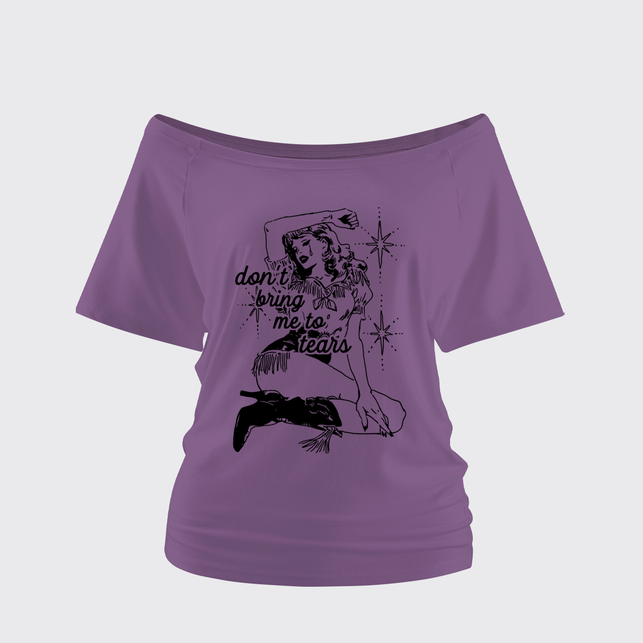 Don't Bring Me To Tears Off Shoulder Top