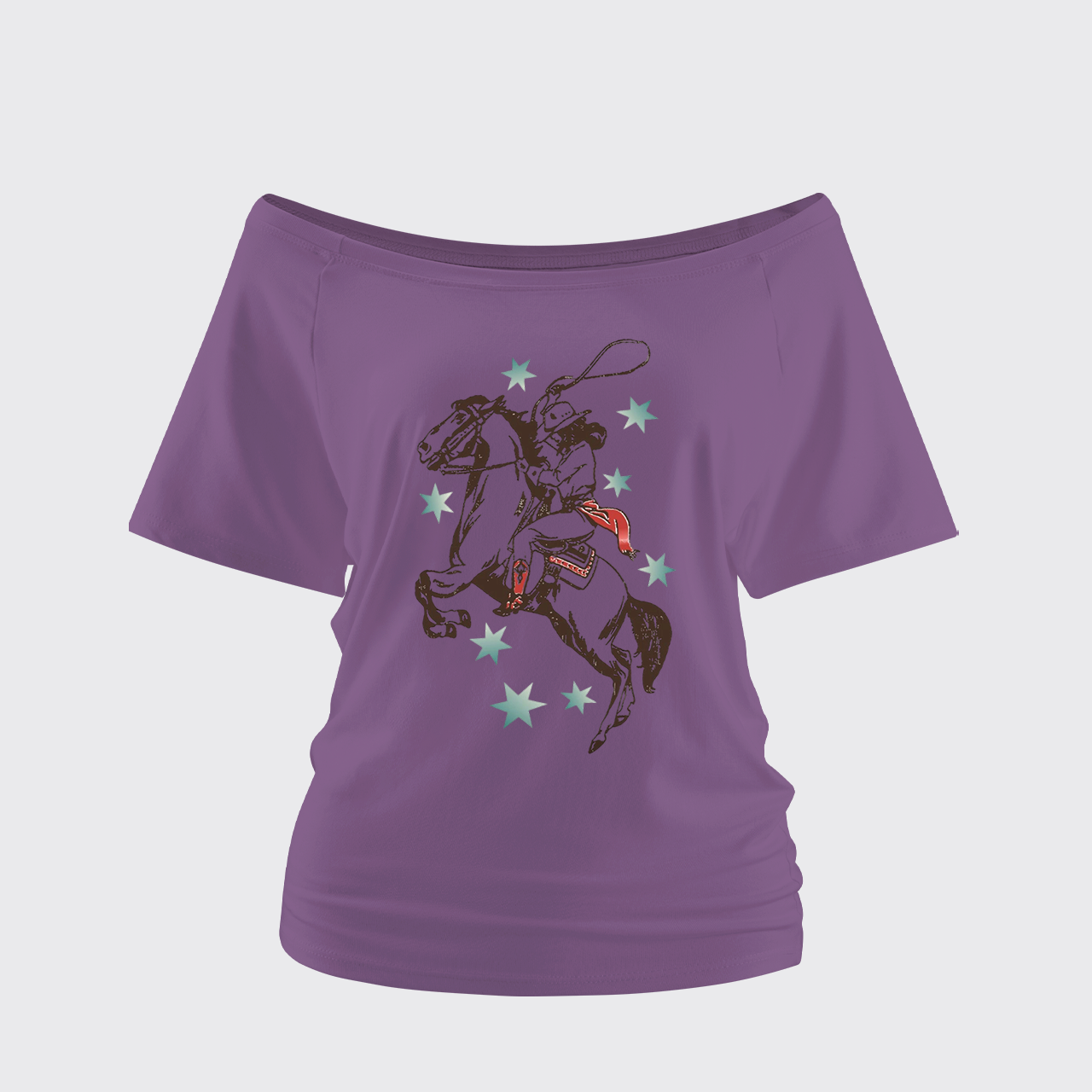 Western Cowgirl Rodeo Off Shoulder Top