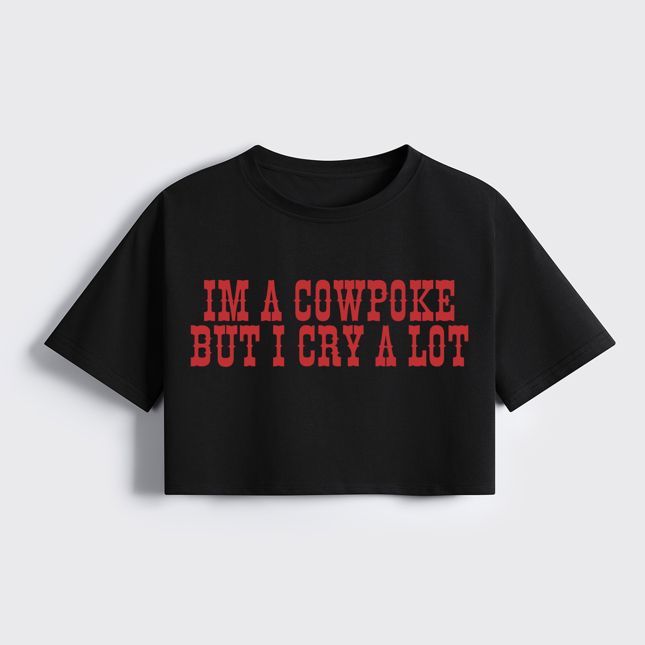 I'm A Cowpoke But I Cry A Lot Cropped Boxy Tee