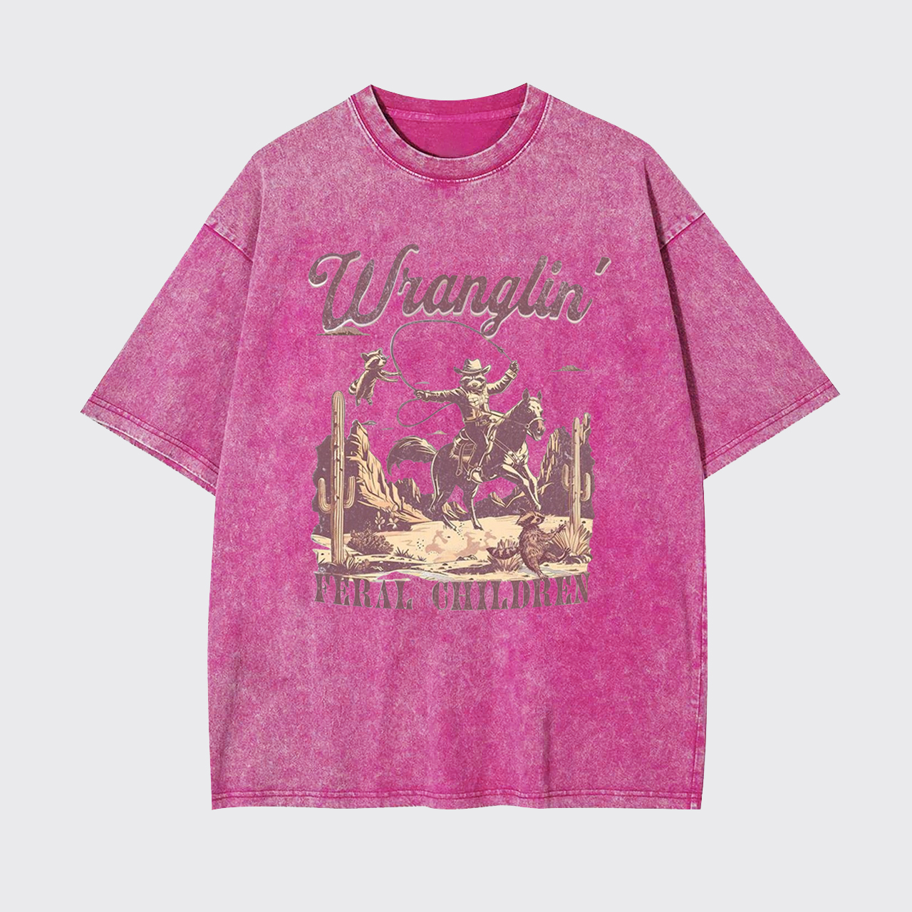 Raccoon Rodeo Western Garment-dye Tees