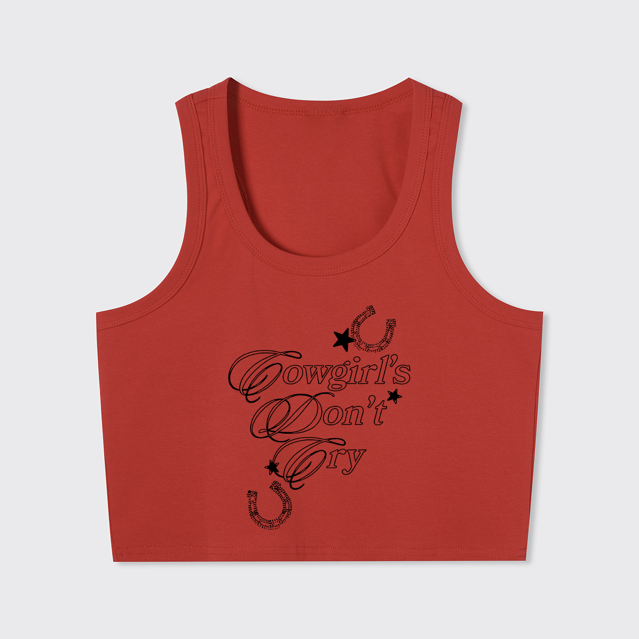 Pink Cowgirls Don't Cry Tank Top