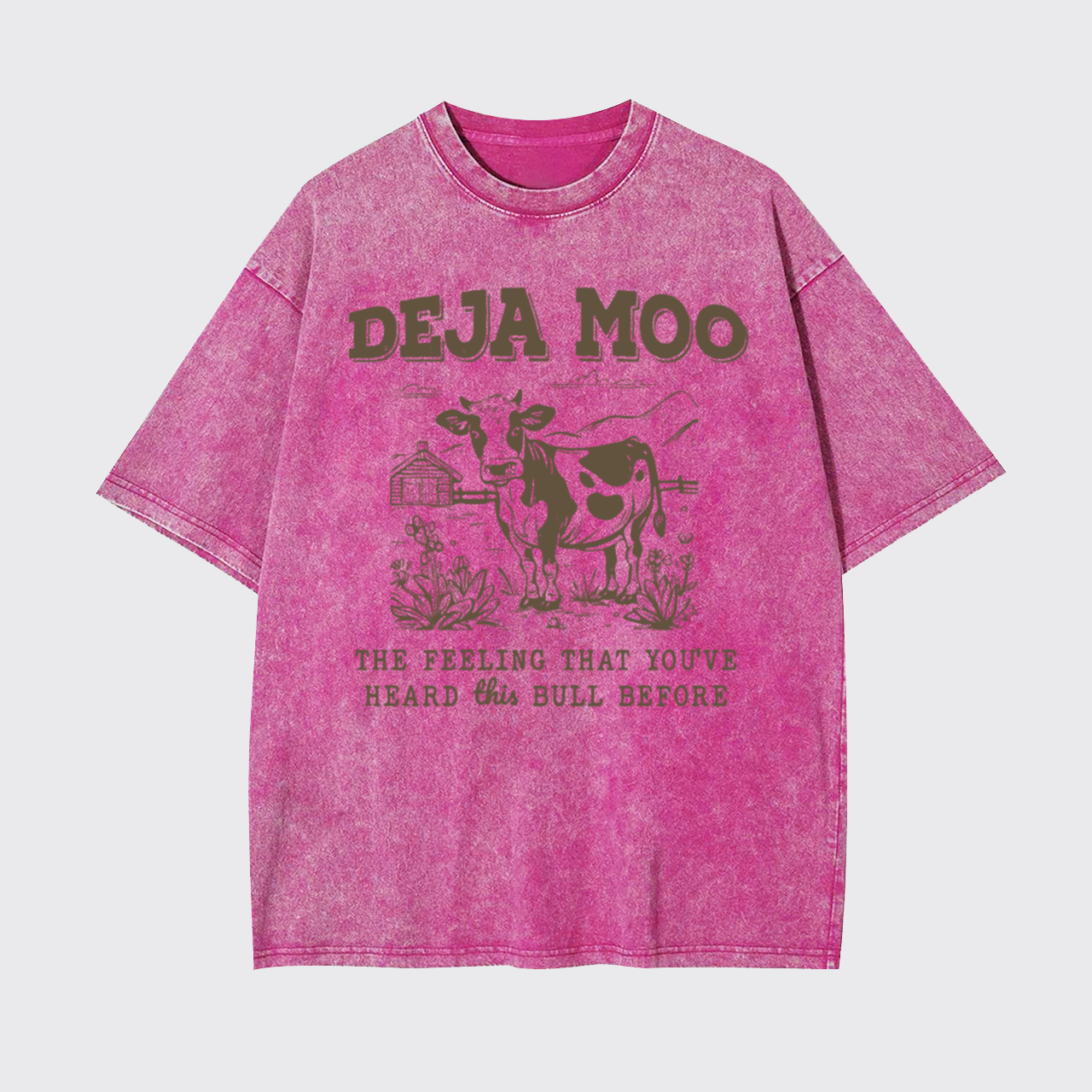 Funny Cow Deja Moo Garment-dye Tees