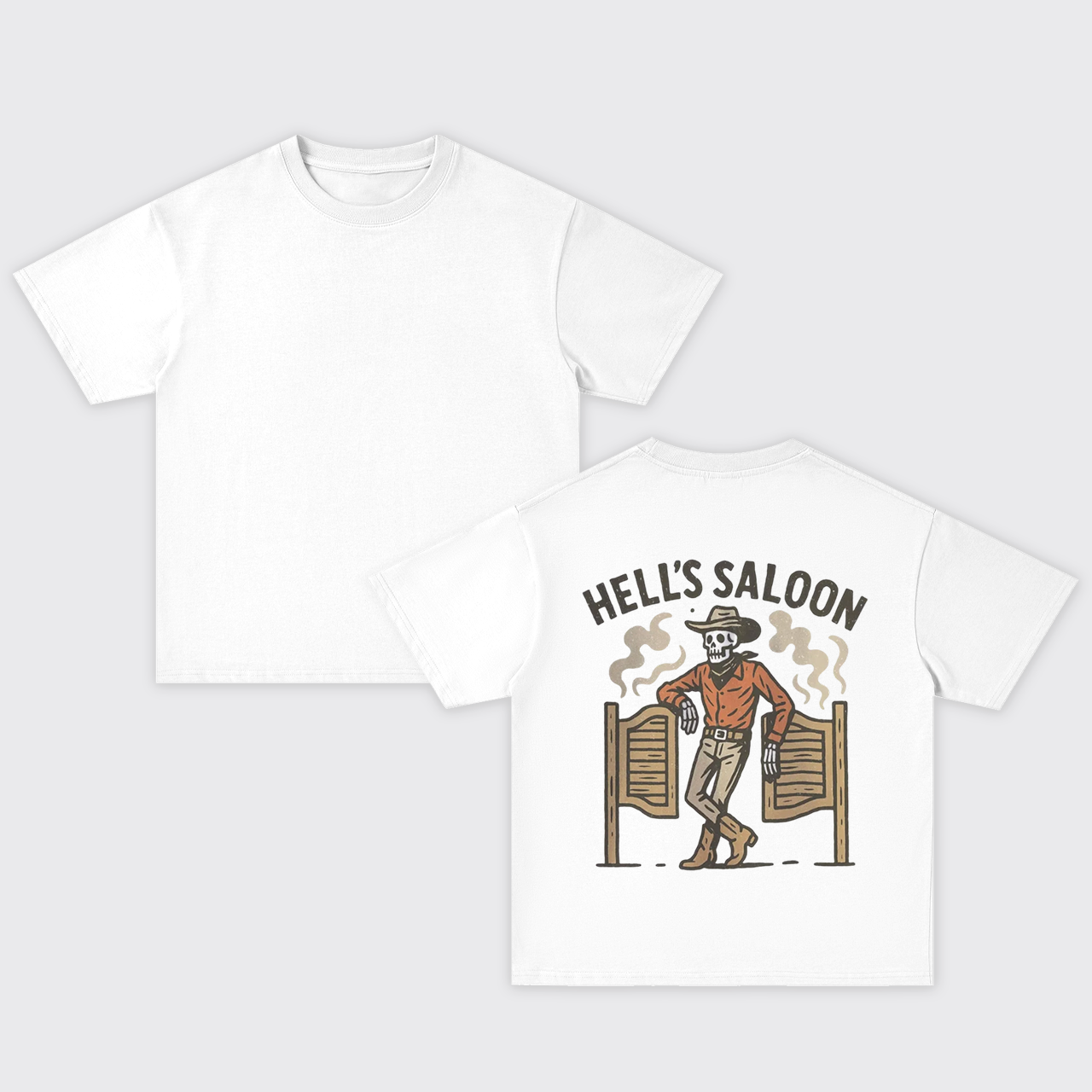 Retro Halloween Skeleton Oversize T-Shirts