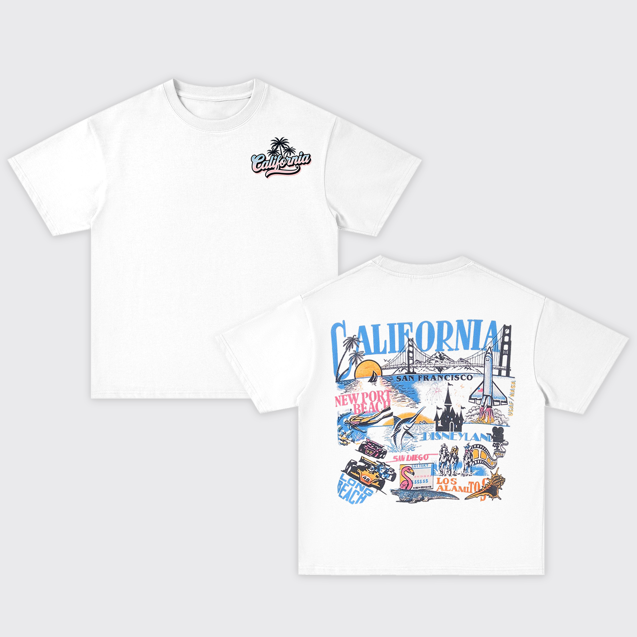 California 1990s Oversize T-Shirts