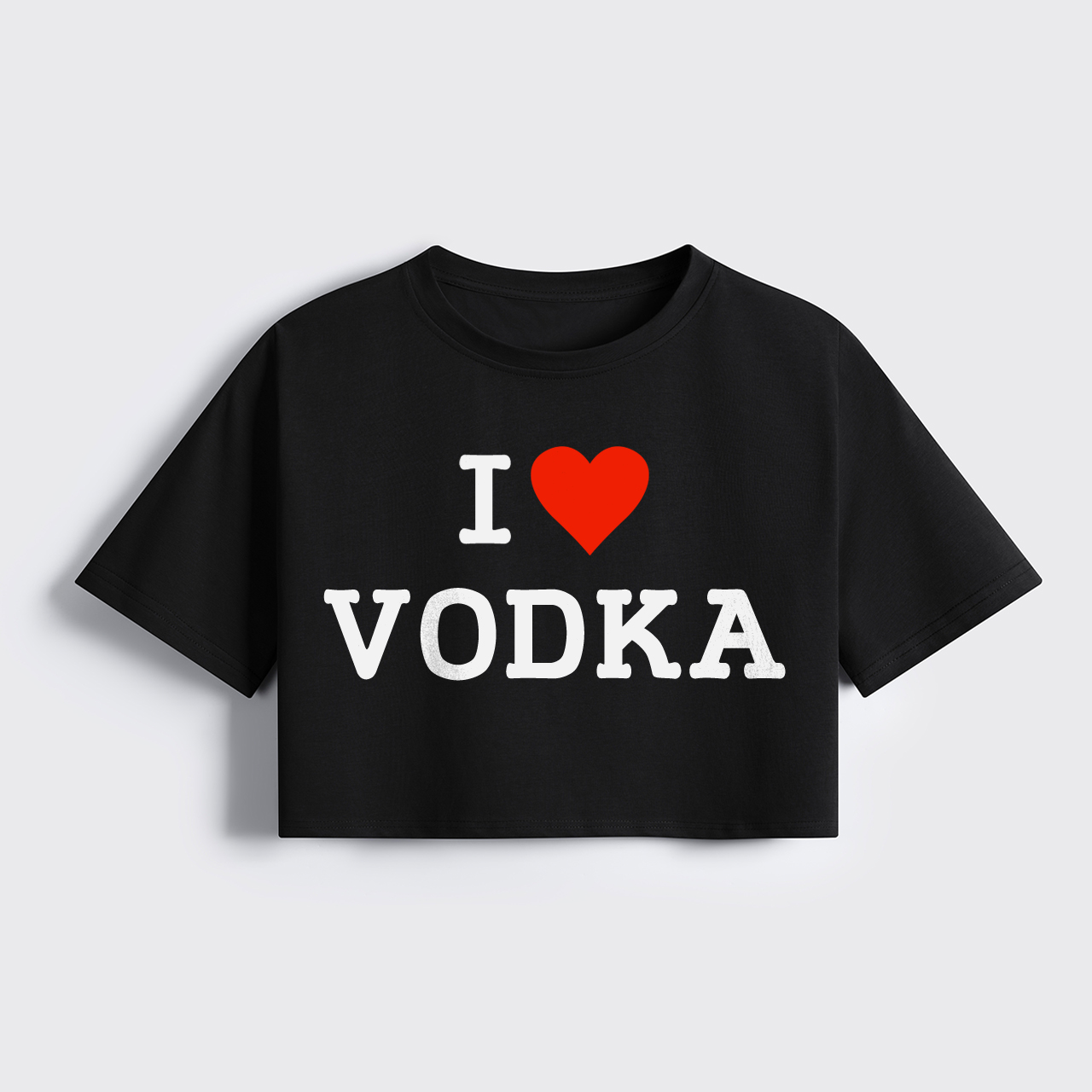 I Love Vodka Cropped Boxy Tee