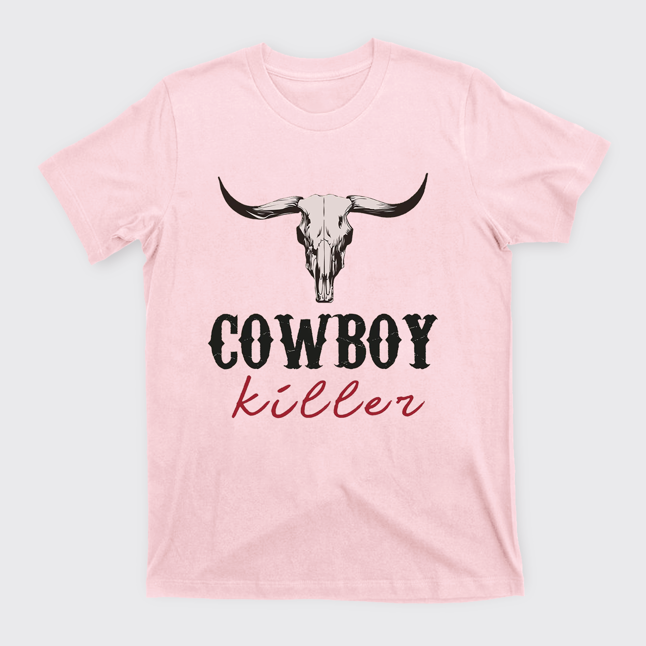 Boho Bull Skull Cowboy Killer T-Shirts
