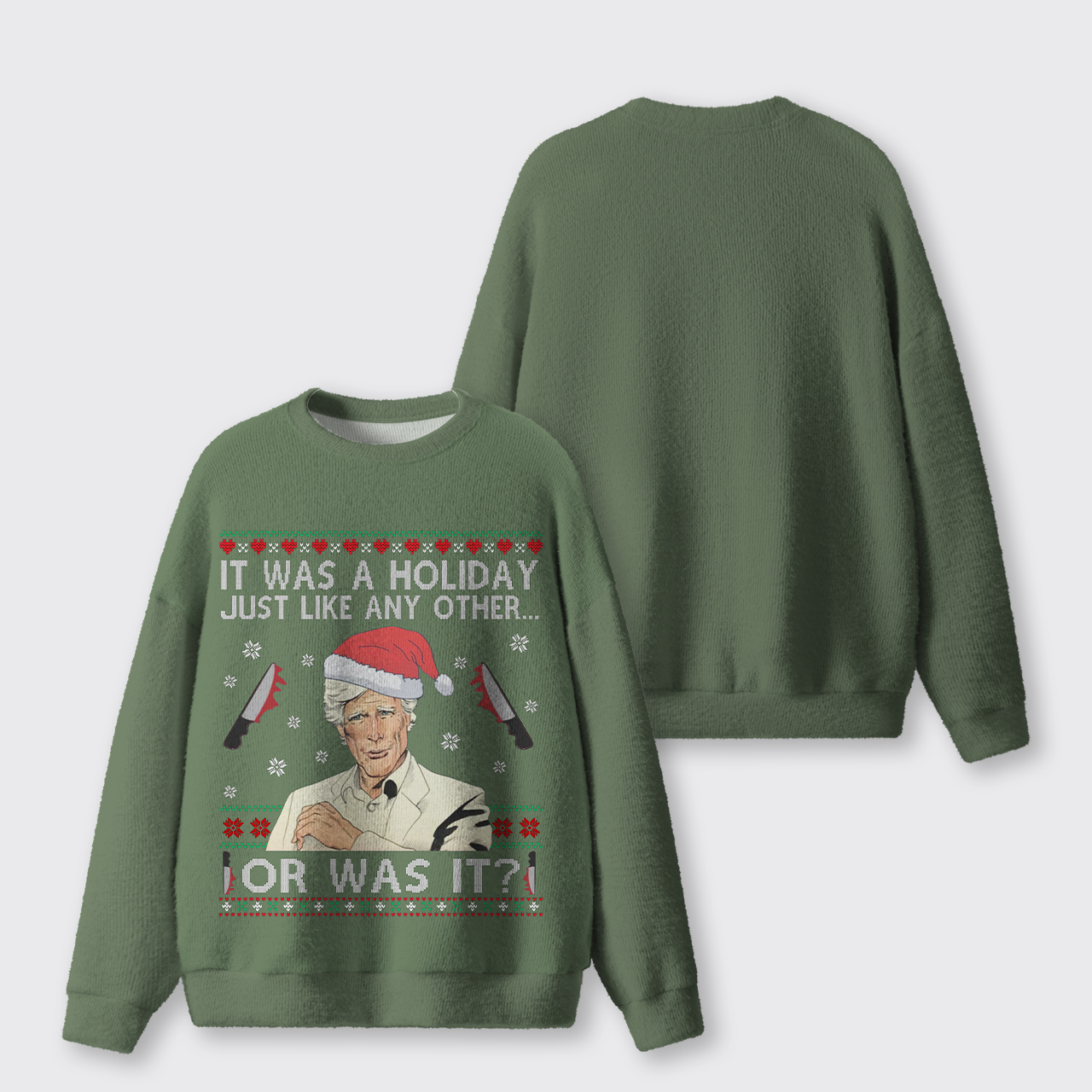 True Crime Ugly Christmas Party Ugly Knit Sweatshirt