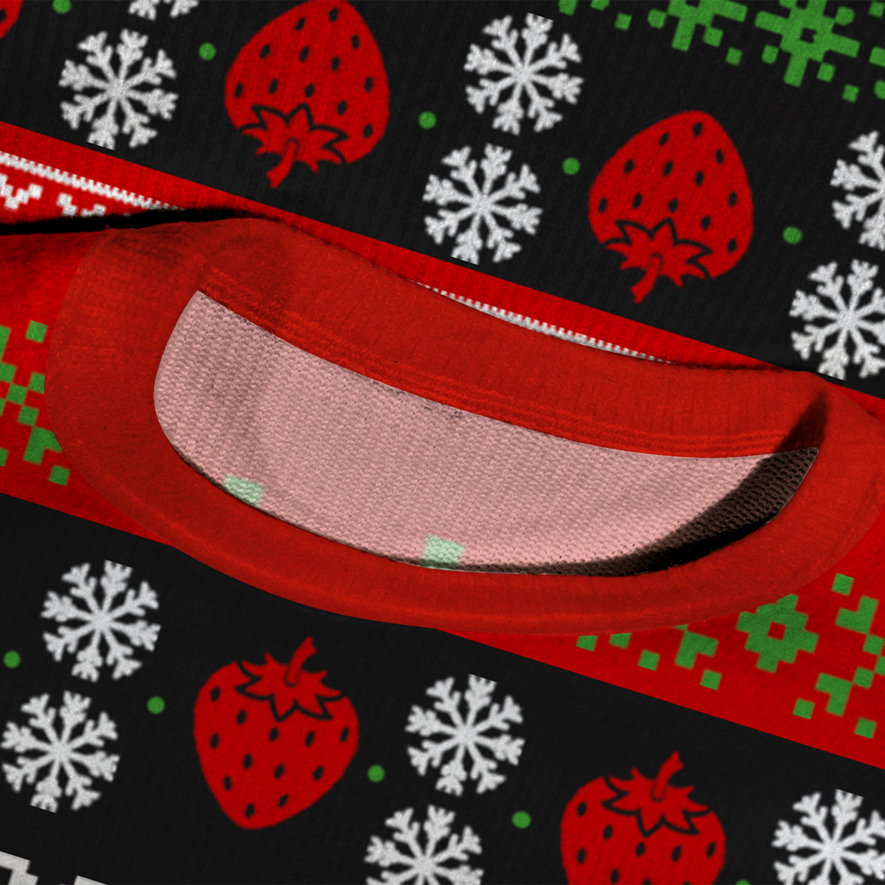 Strawberry Jams But My Glock Don't Ugly Knit Sweatshirt