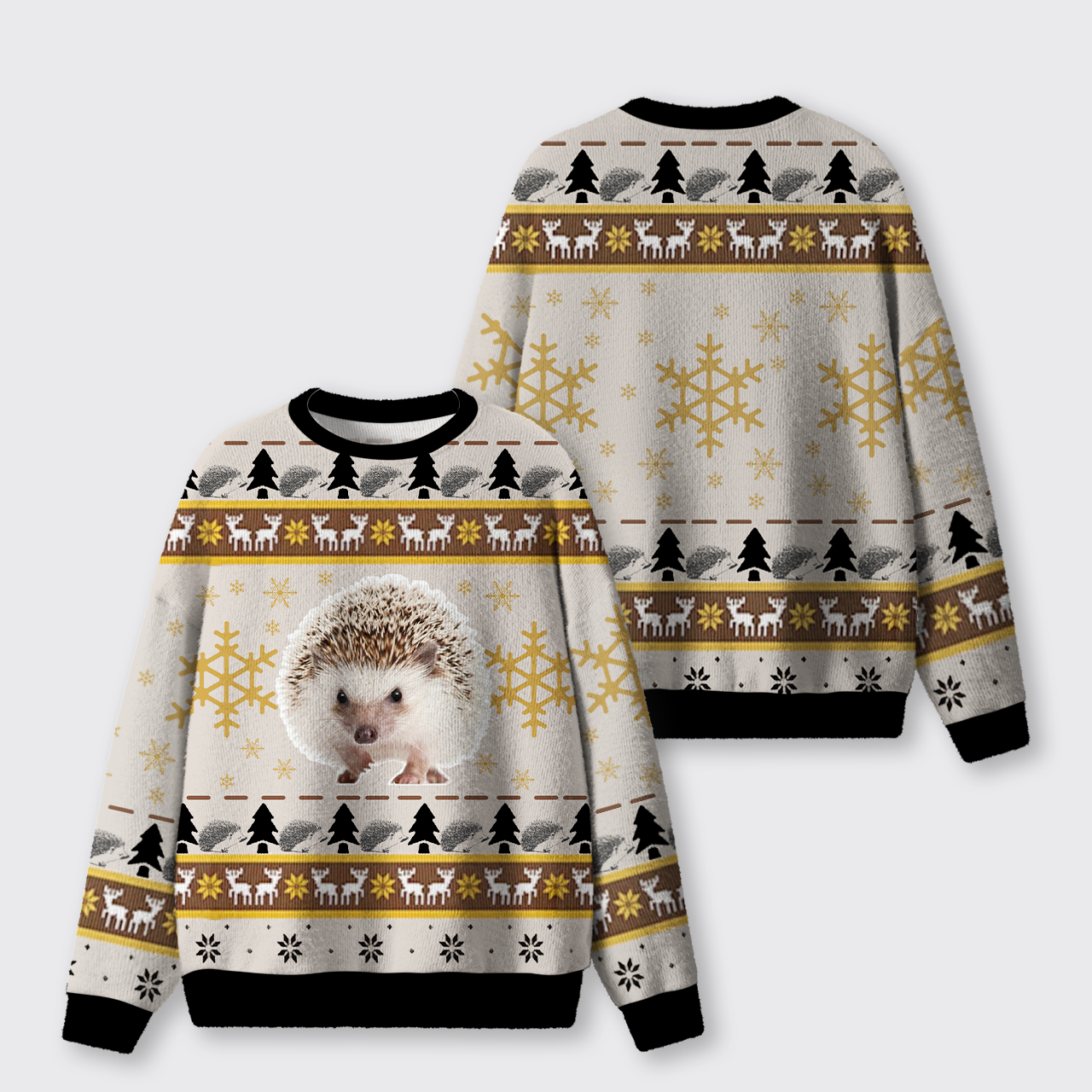 2025 Cute Hedgehog Christmas Ugly Knit Sweatshirt
