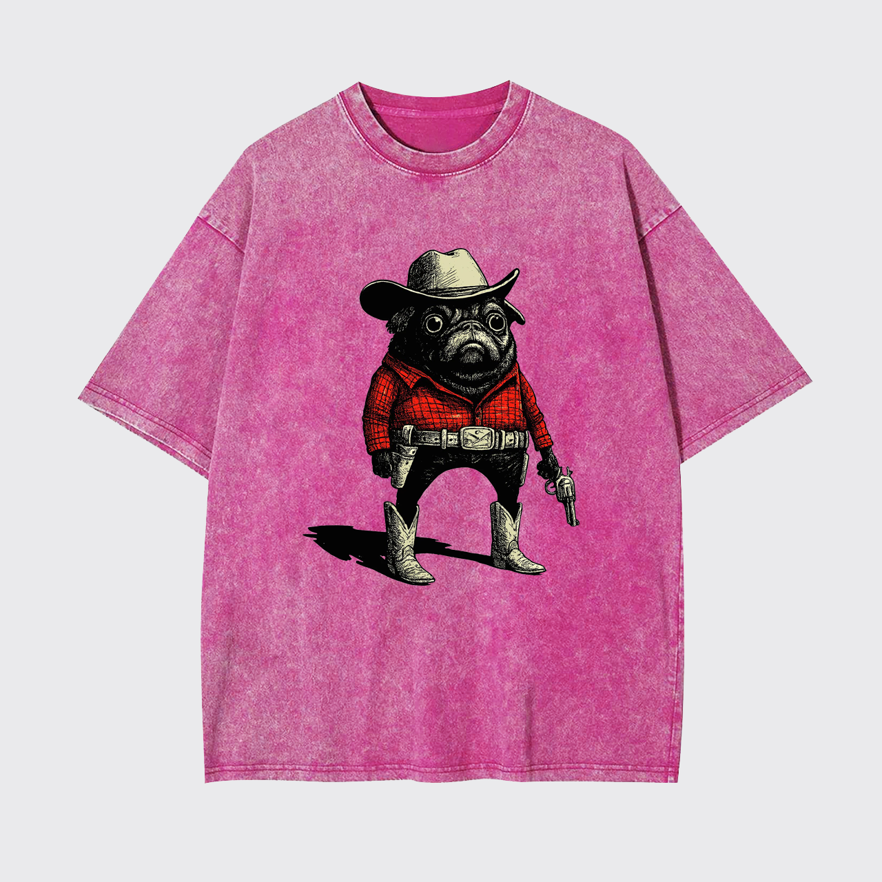 Cowboy Pug Garment-dye Tees