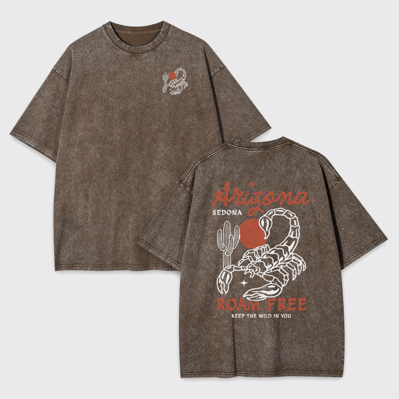 Retro Scorpion Keep The Wild In You Garment-dye Tees