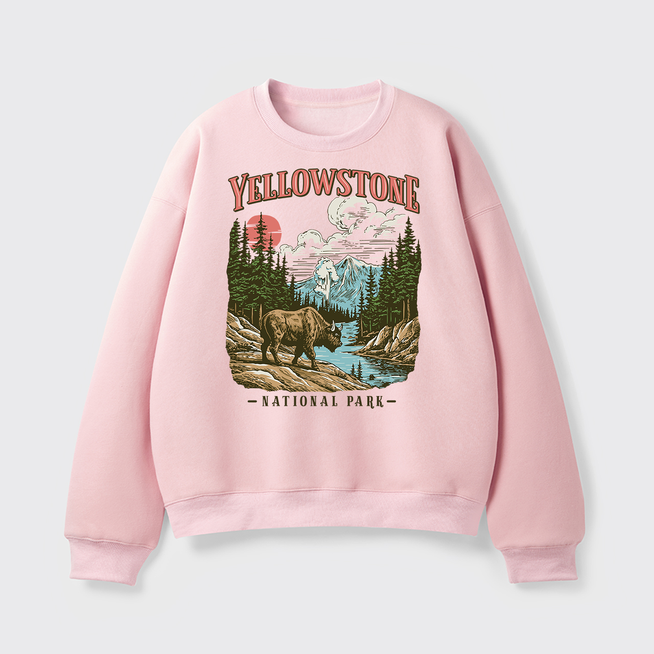 Fleece Vintage Yellowstone National Park Sweatshirt