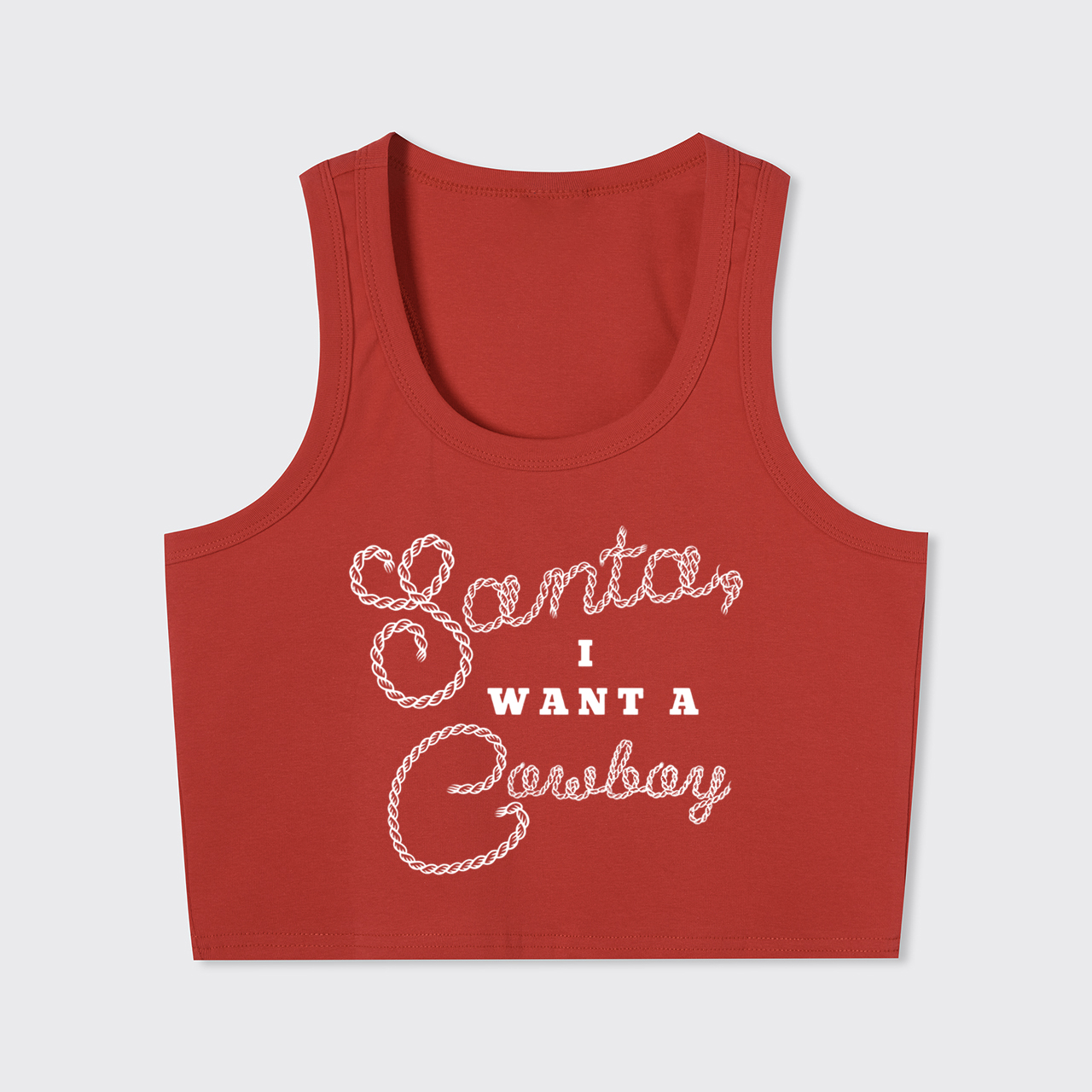 Santa I Want a Cowboy Tank Top
