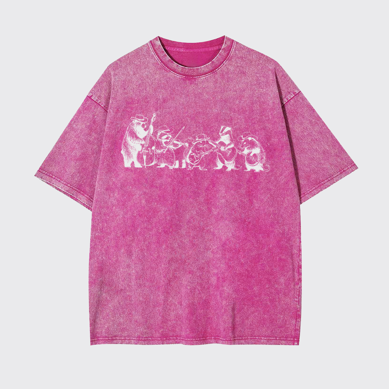 Funny Forest Animals Playing Instruments Garment-dye Tees