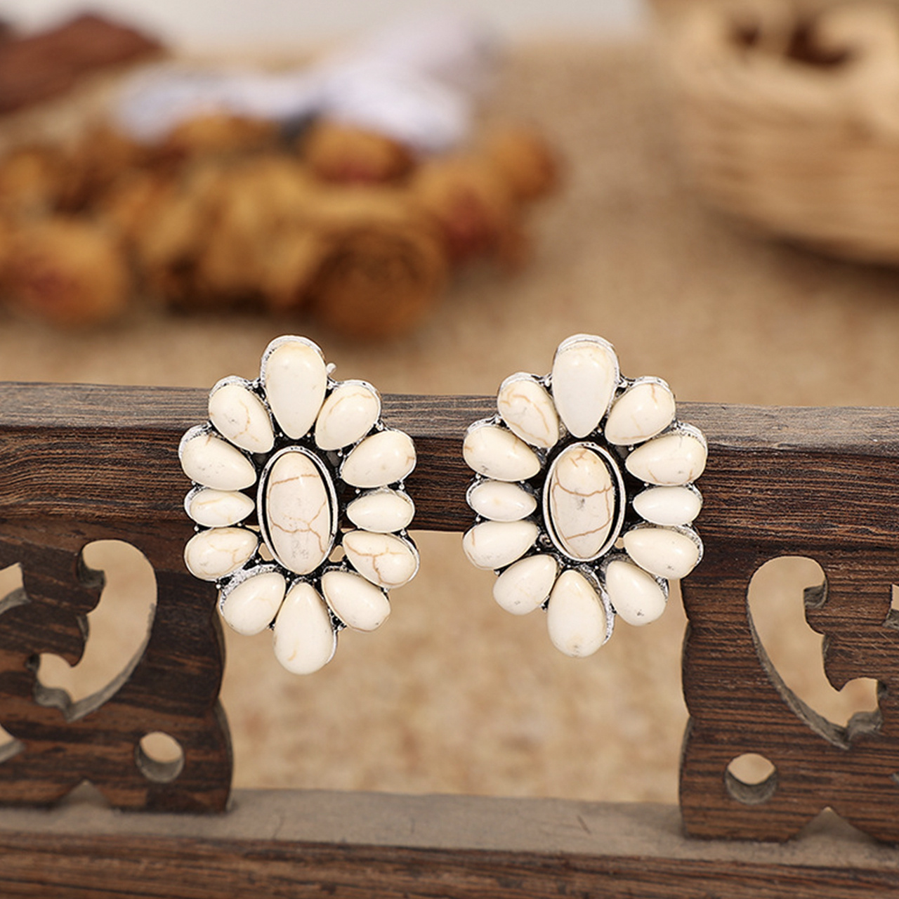 Geometric Floral Personalized Creative Earrings