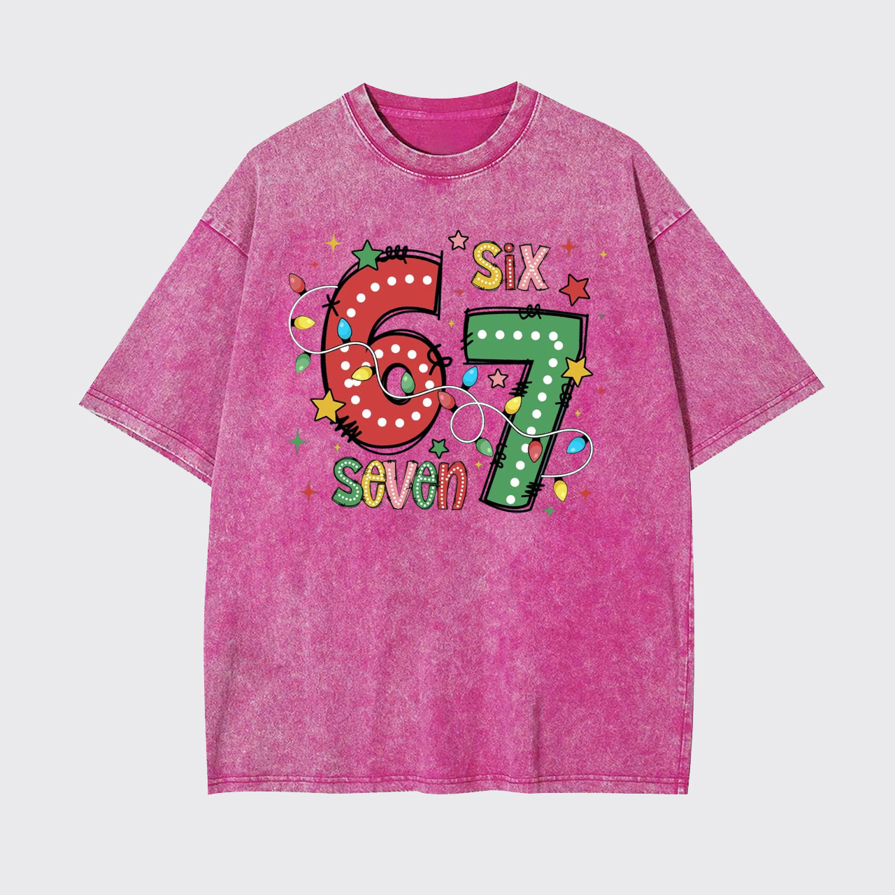 Funny Six Seven Christmas Garment-dye Tees