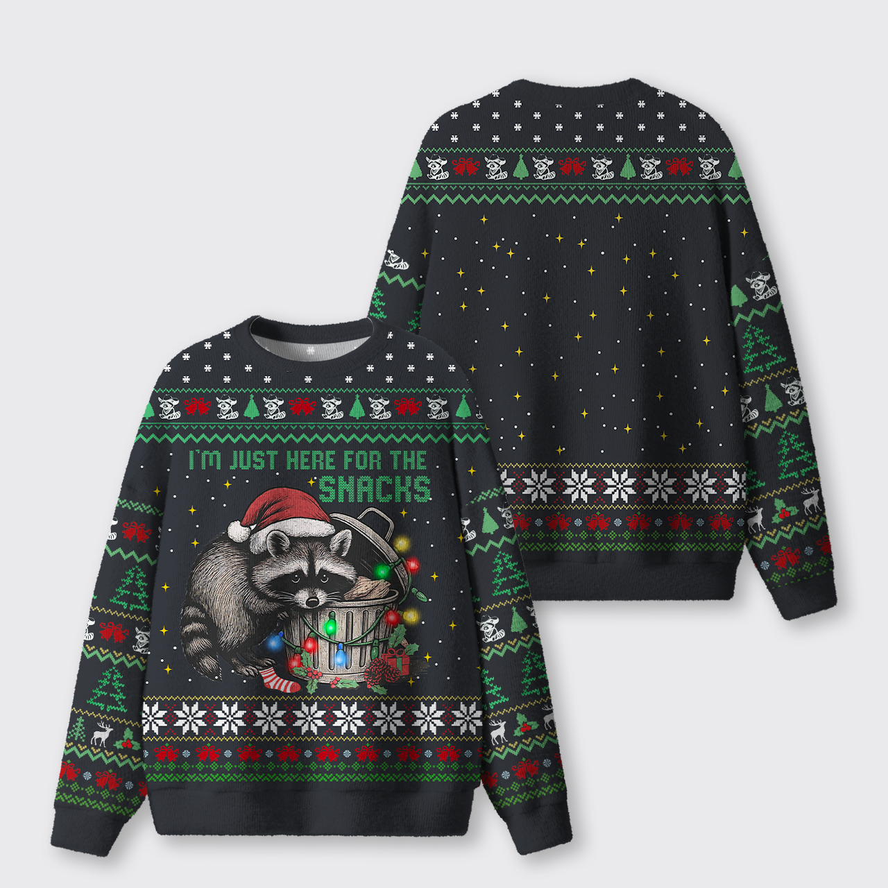 I'm Just Here For The Snacks Ugly Knit Sweatshirt