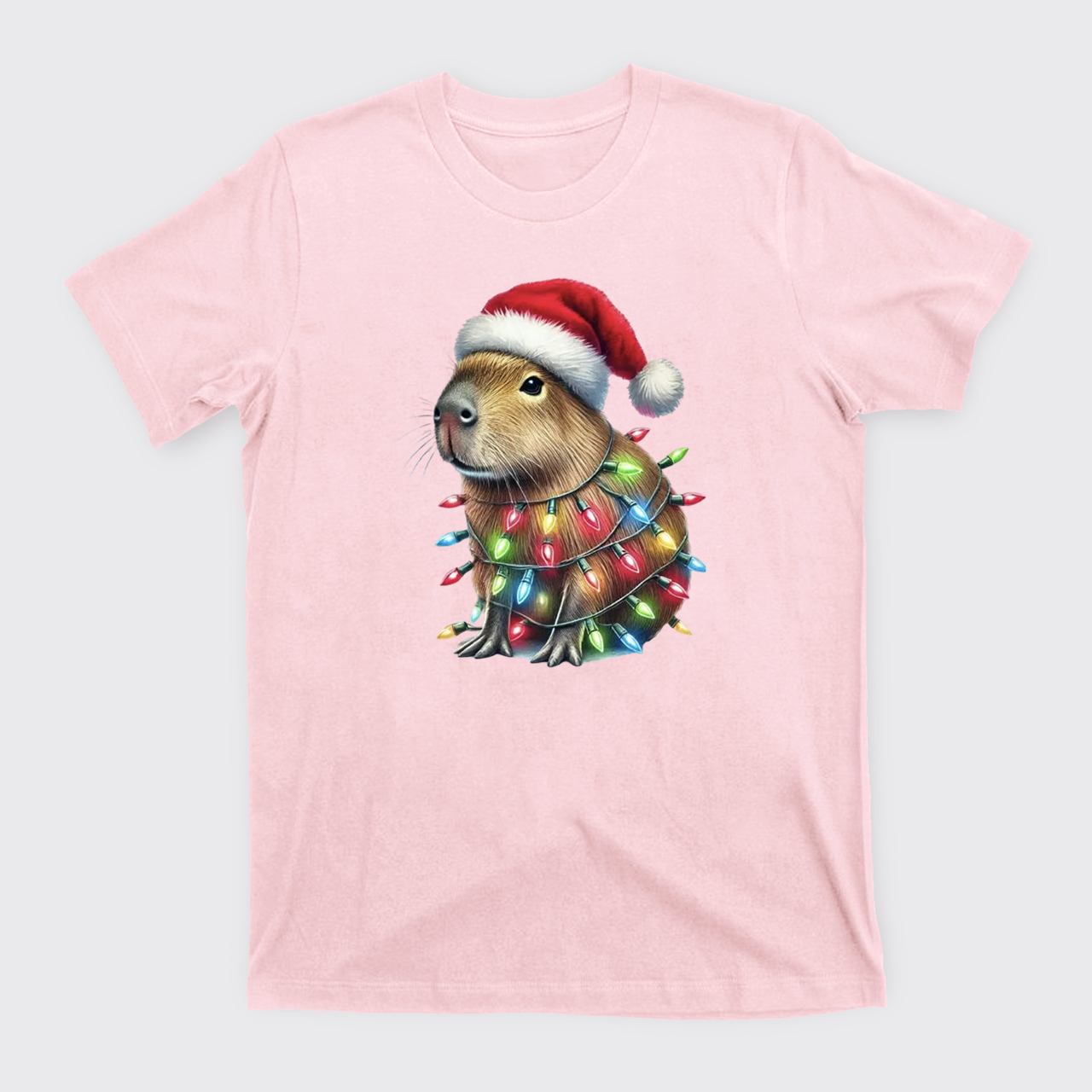 Capybara Christmas Lights T-Shirts
