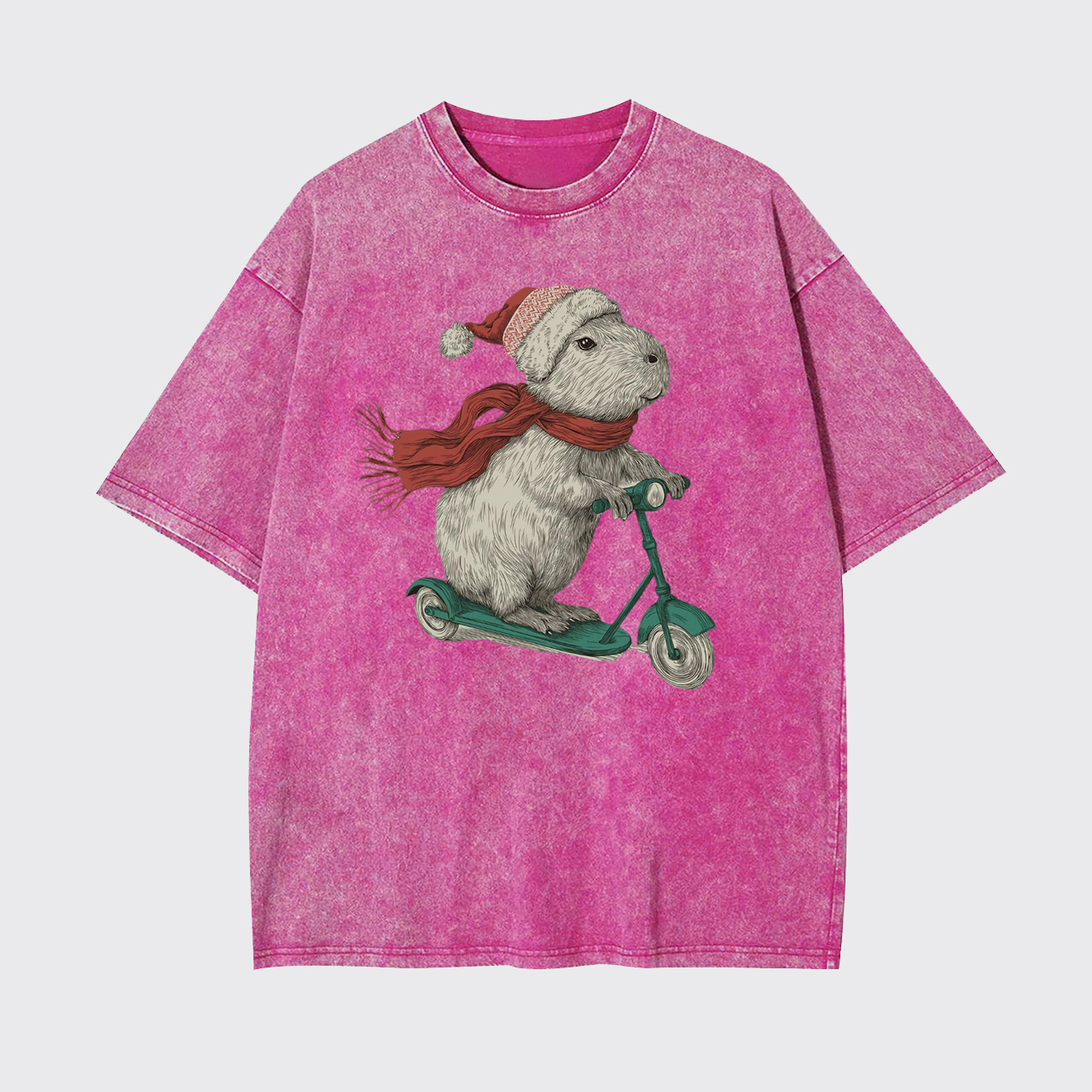 Christmas Capybara Funny Holiday Garment-dye Tees