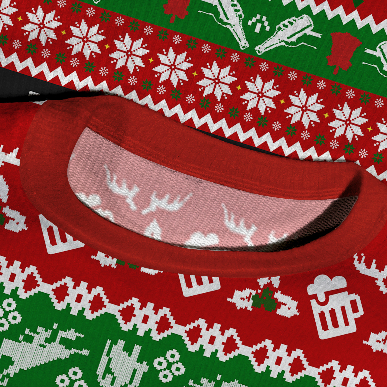 Overstimulated But Festive Possum Ugly Knit Sweatshirt