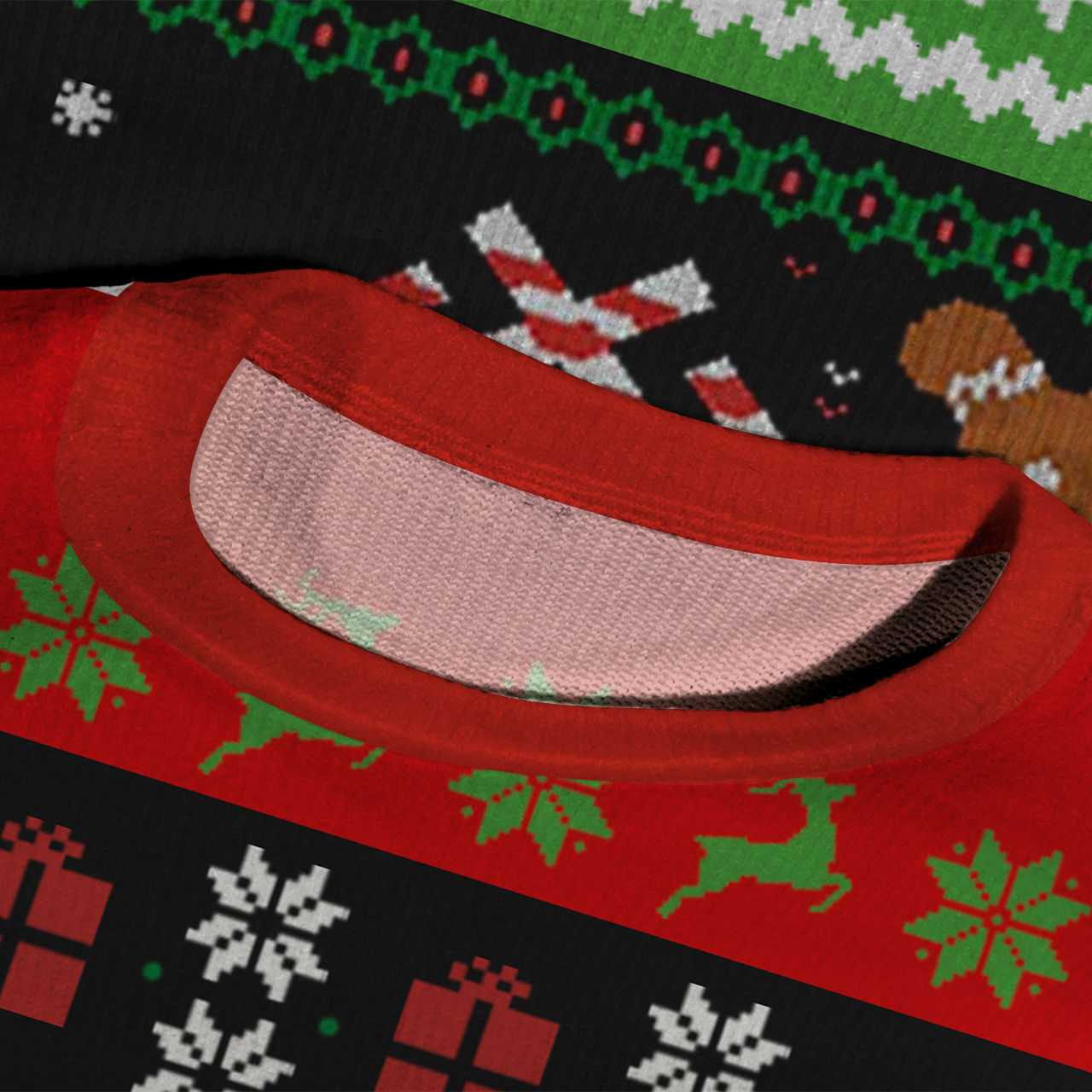 Santa's Saddlebags Don't Saddlescale Ugly Knit Sweatshirt