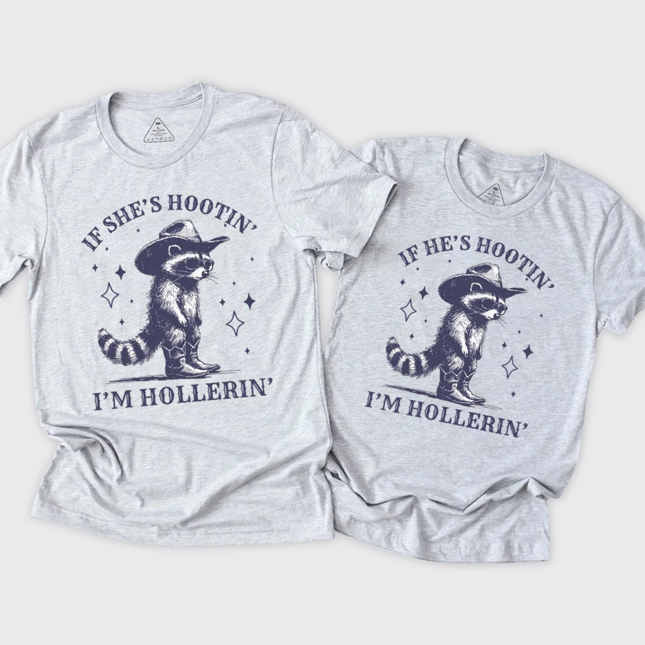 Funny Raccoon Matching Couples T-Shirts