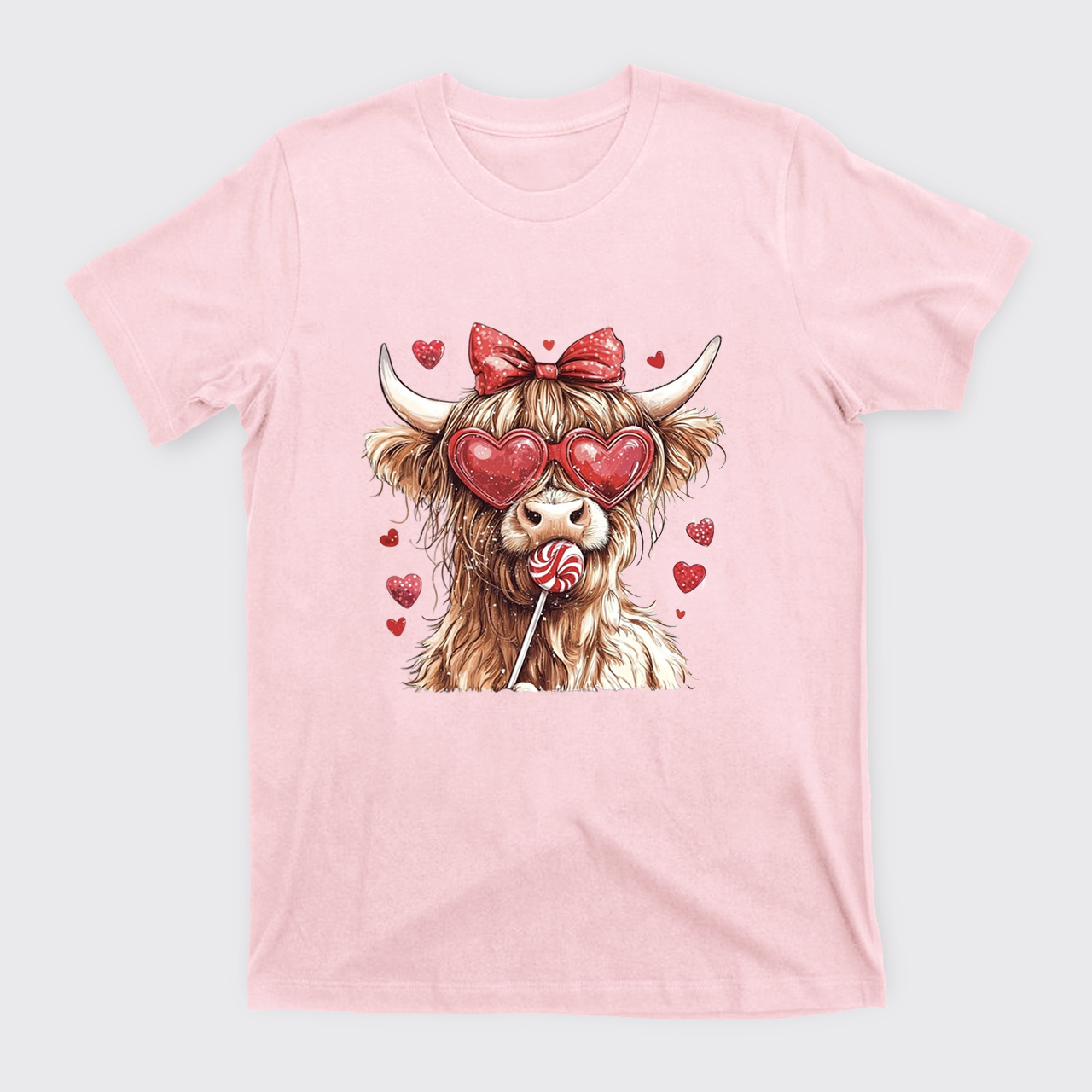Highland Cow Valentine T-Shirts