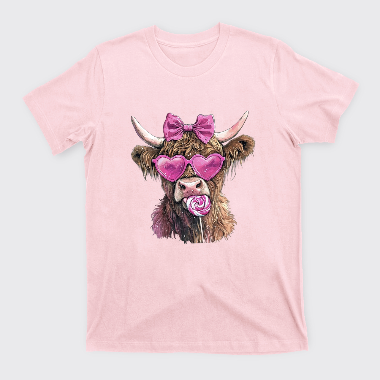 Highland Cow Valentine's Day T-Shirts
