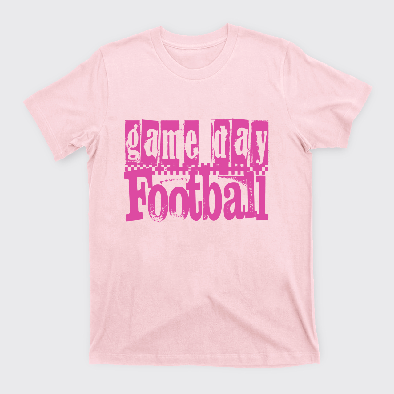 Game Day Football Retro Checkered T-Shirts