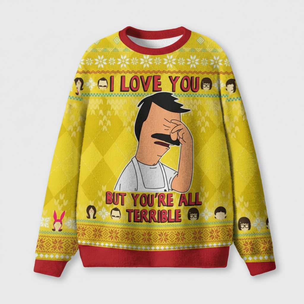 Funny TV I Love You Ugly Knit Sweatshirt
