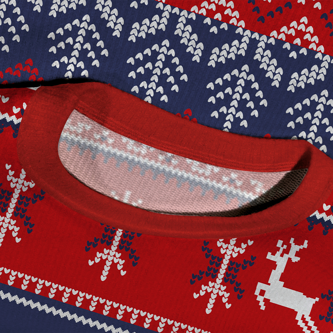 Festive Goose On The Loose Ugly Knit Sweatshirt