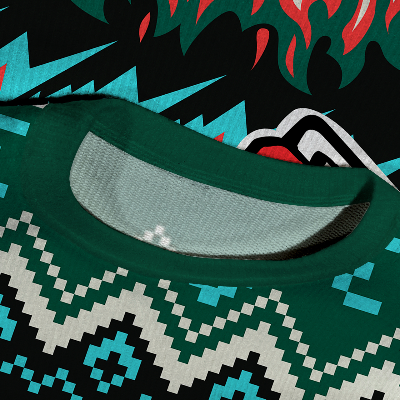 Heavy Metal Music Rocker Holiday Ugly Knit Sweatshirt