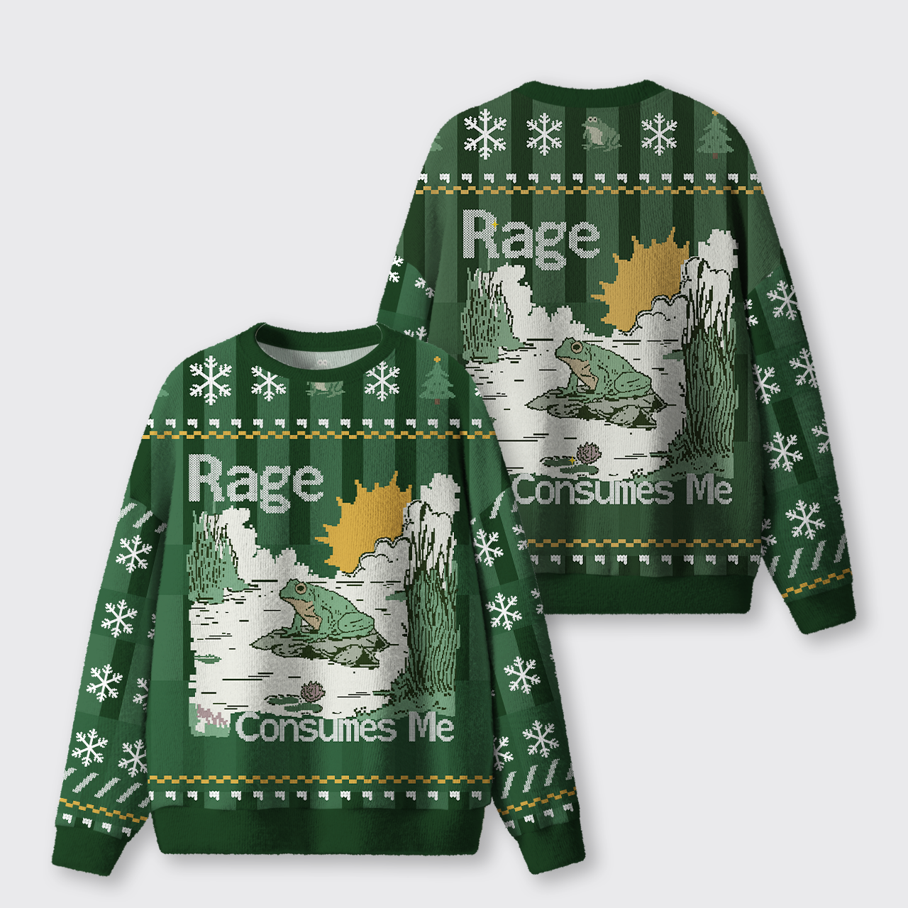 Rage Consumes Me Ugly Knit Sweatshirt