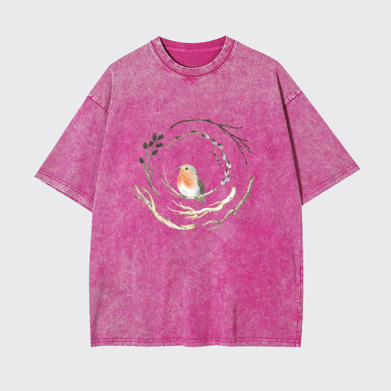 Watercolor Robin Bird Garment-dye Tees
