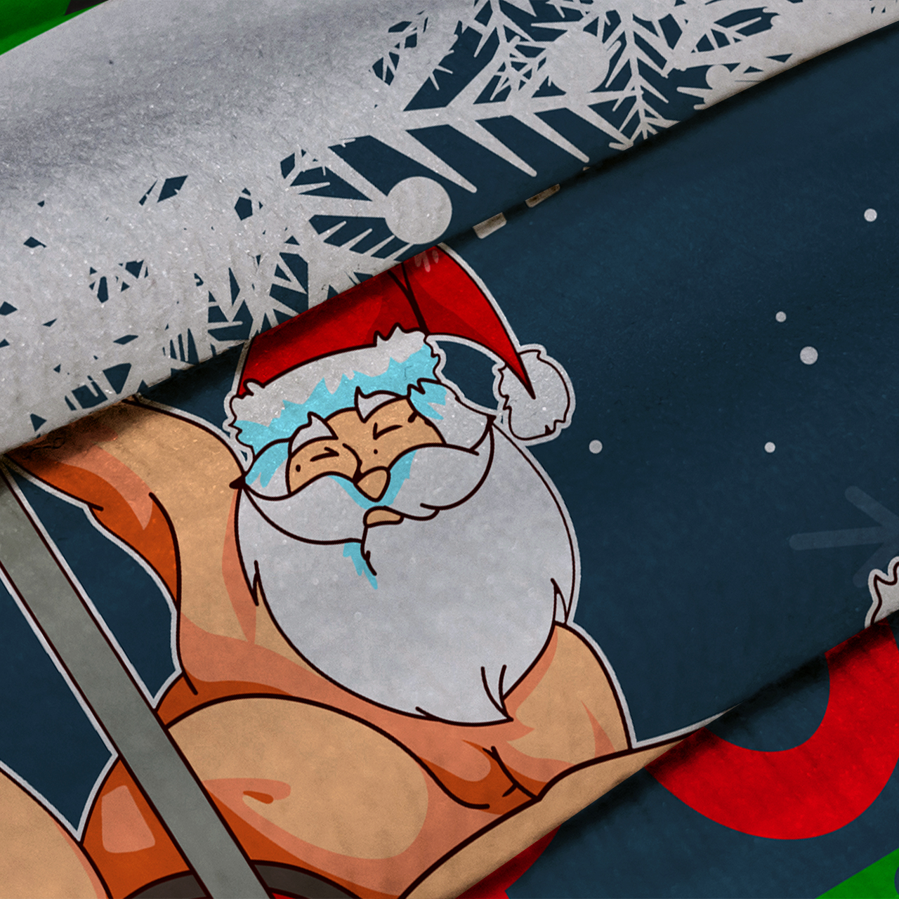 Funny Santa Pole Dancing Ugly Knit Sweatshirt