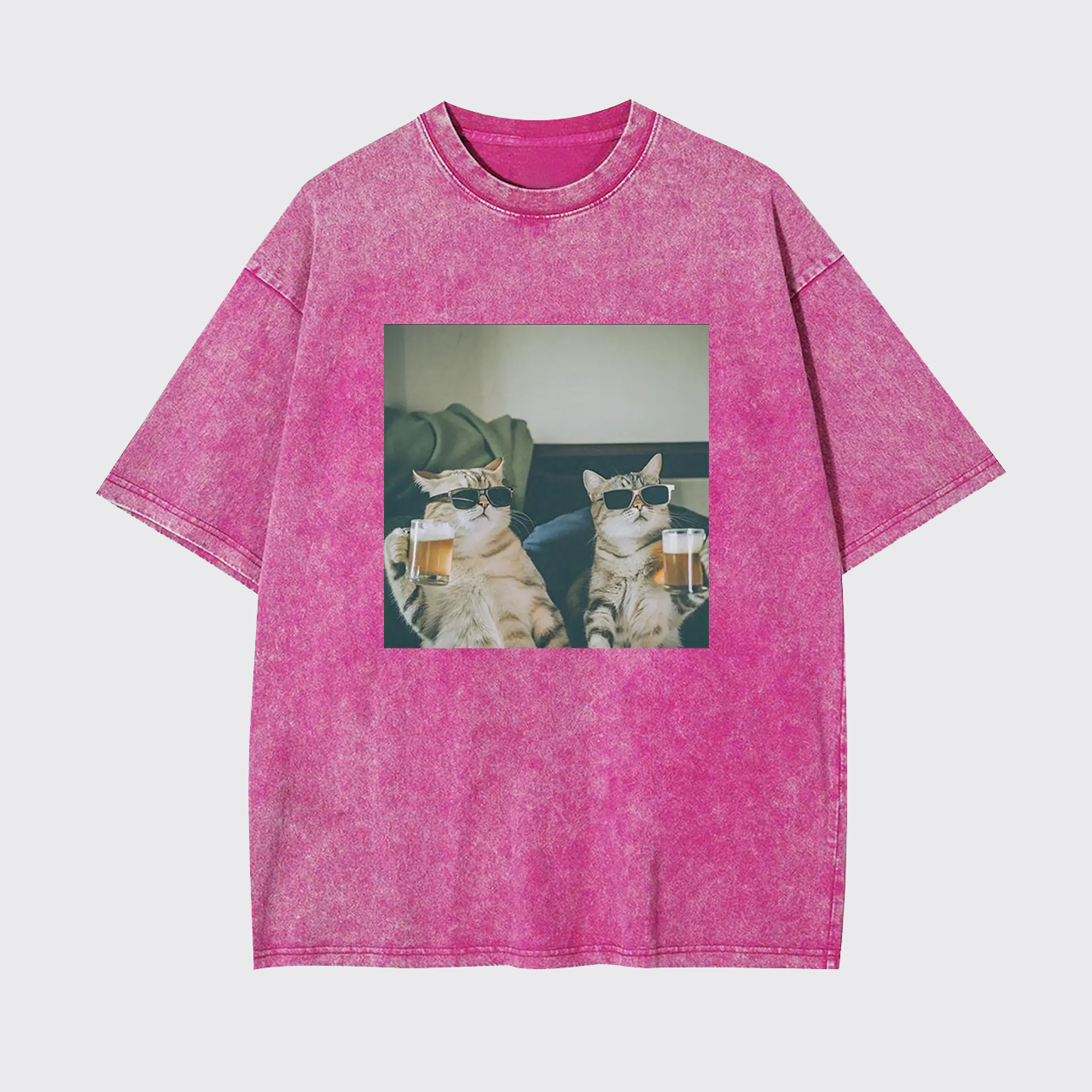 Vintage Beer Buddy Cat Garment-dye Tees