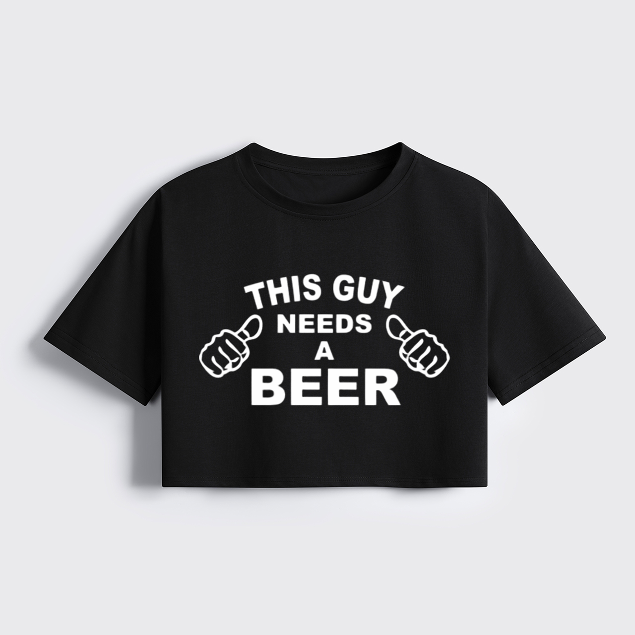 This Guy Needs a Beer Cropped Boxy Tee