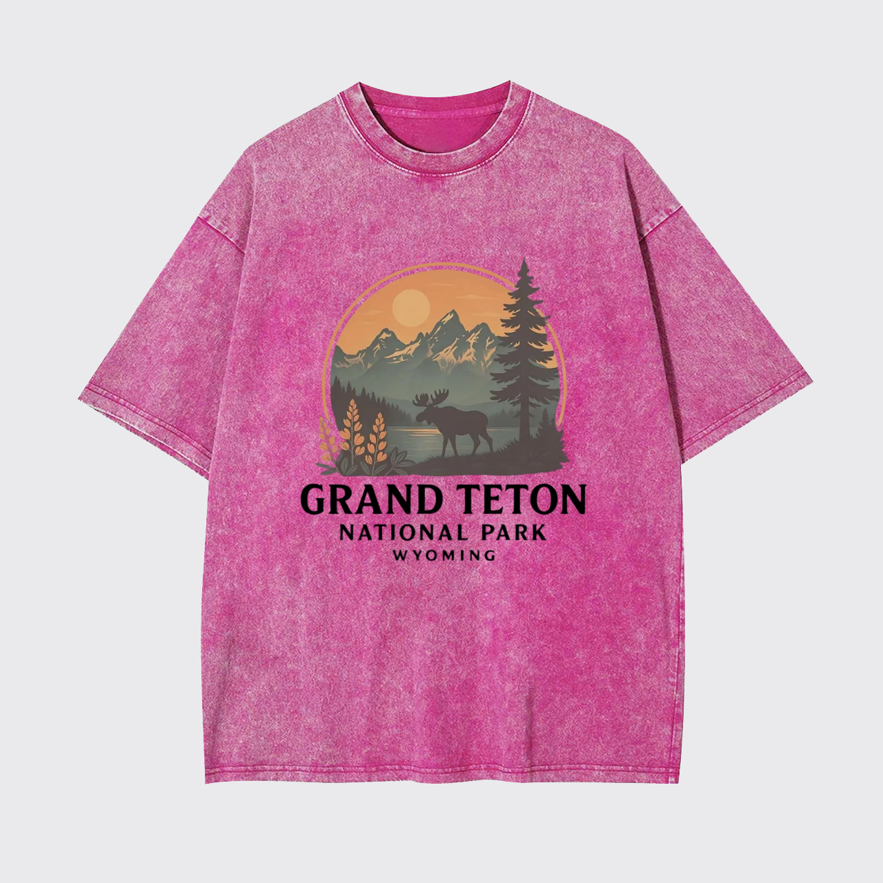 Retro Gand Teton National Park Garment-dye Tees