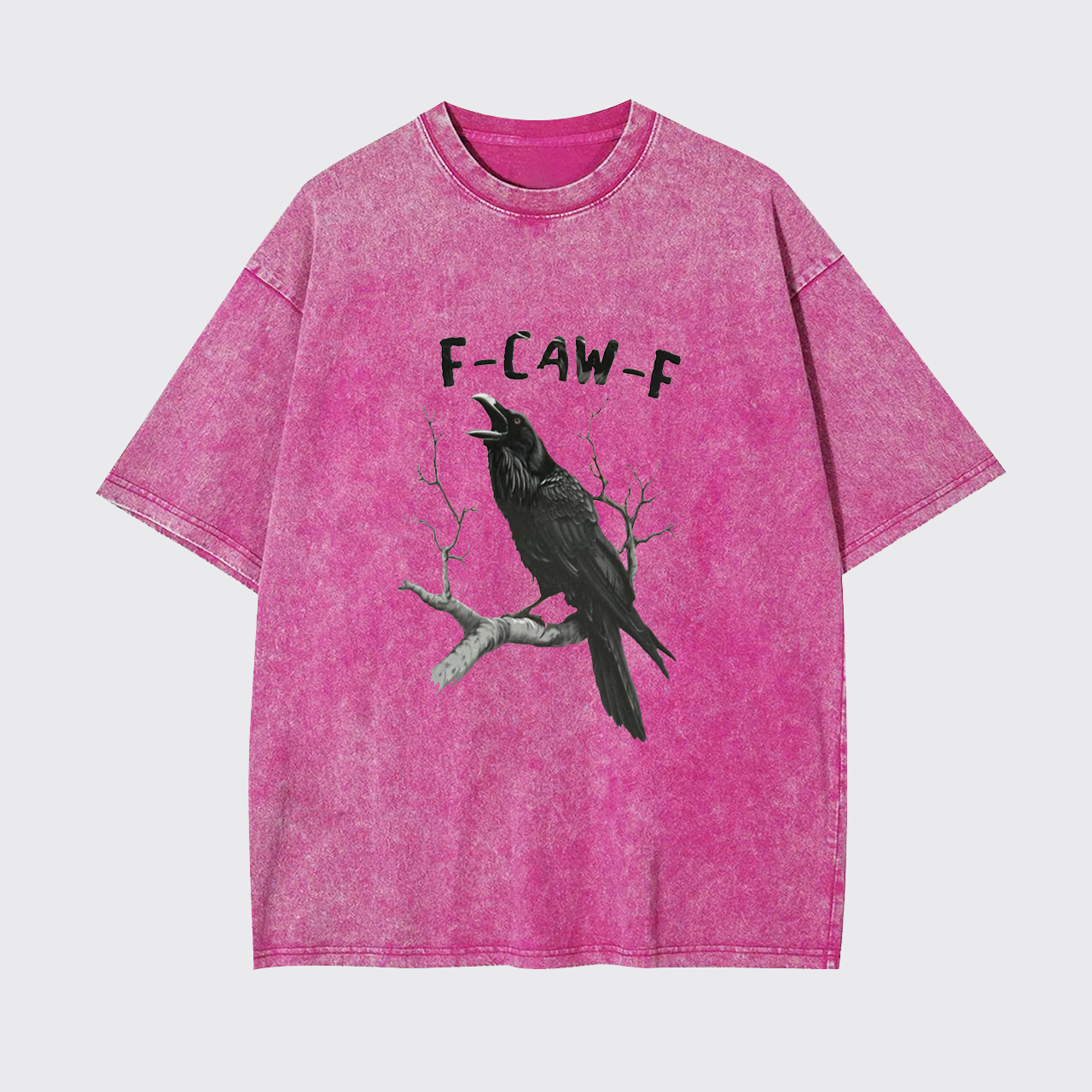 F-Caw-F Black Bird Garment-dye Tees