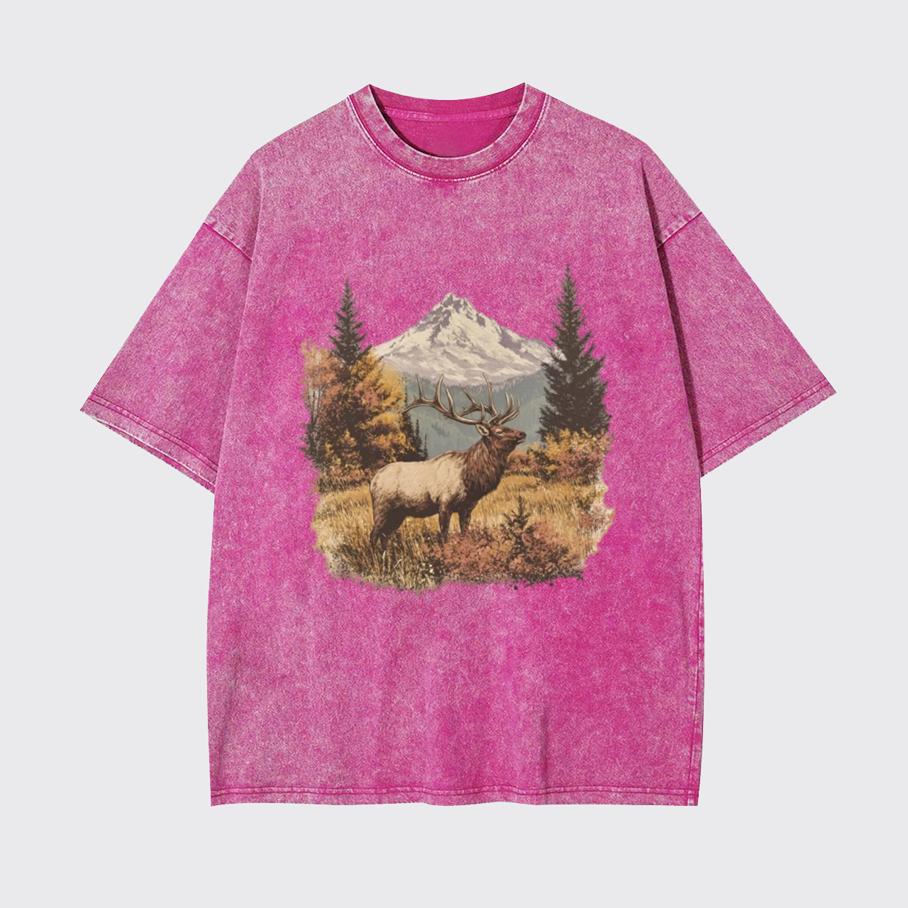 Retro Elk Garment-dye Tees