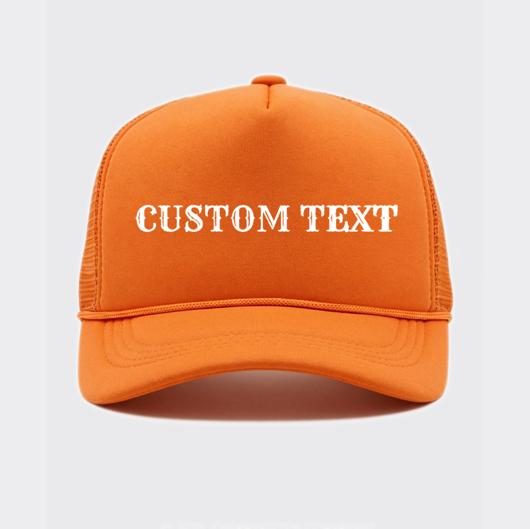 Custom Text Solid Color Trucker Hat