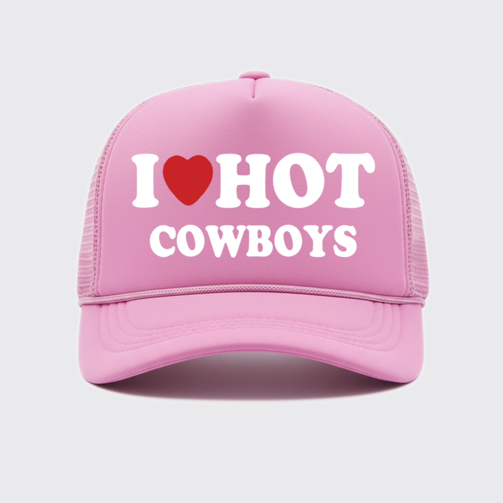 I Heart Hot Cowboys Trucker Hat