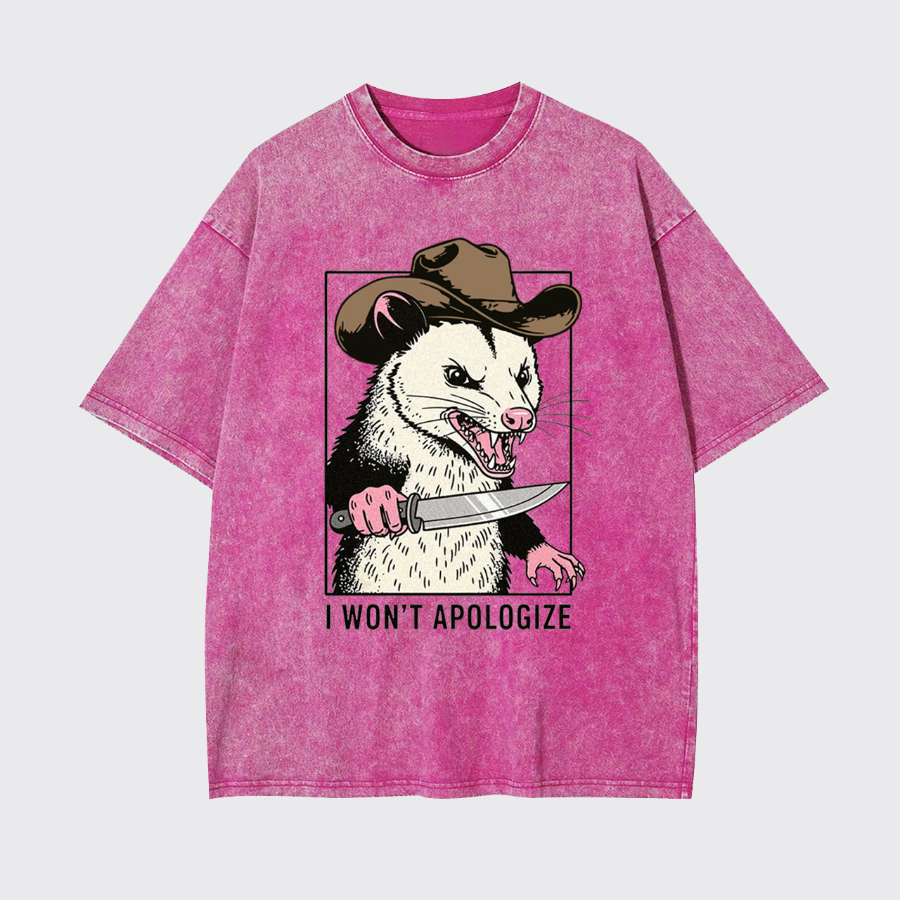 Sarcastic Opossum I Won't Apologize Garment-dye Tees