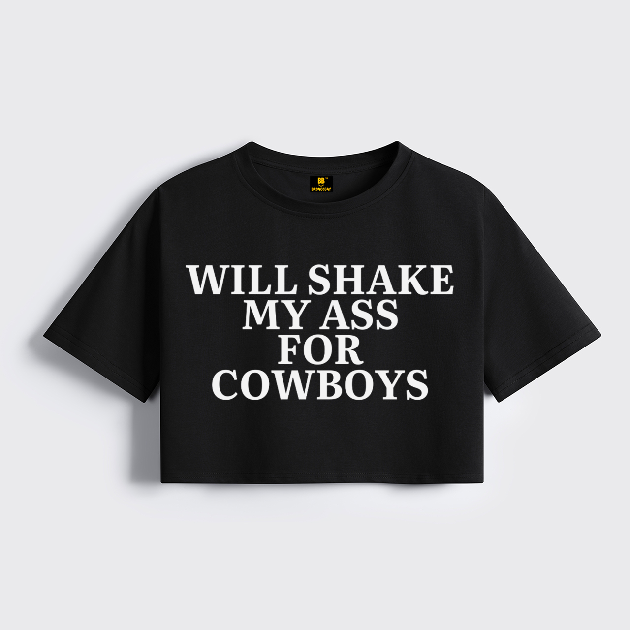 Will Shake My Ass for Cowboys Cropped Boxy Tee